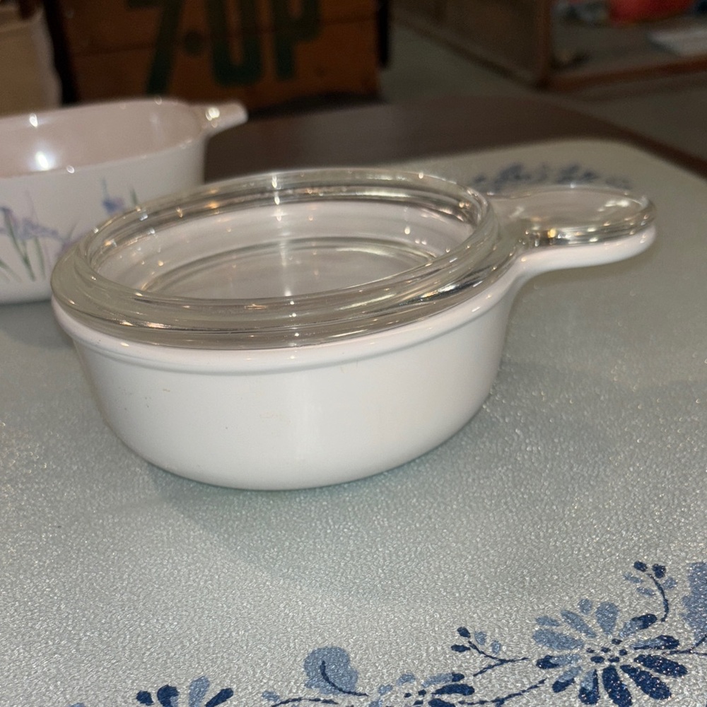 White Ceramic Dish with Glass Lid